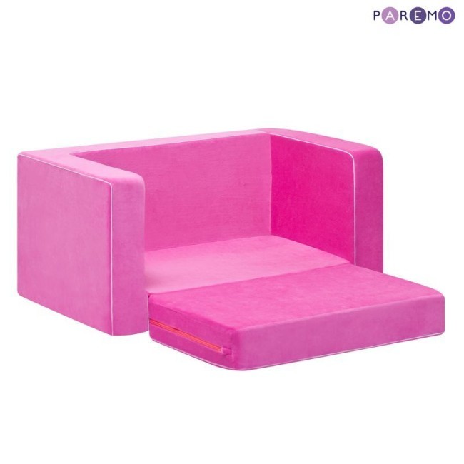 Раскладной бескаркасный (мягкий) детский диван серии "Классик", цв. Розовый (PCR316-05)