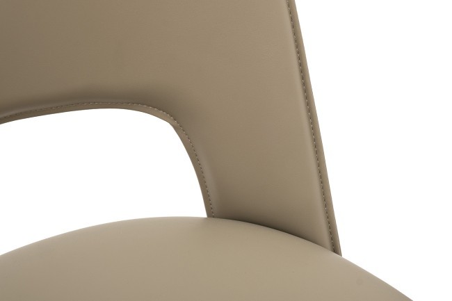 Стул обеденный экокожа бежевый+бронза 47*52*87см (TT-00013150)