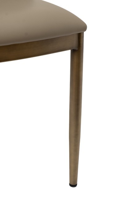 Стул обеденный экокожа бежевый+бронза 47*52*87см (TT-00013150)