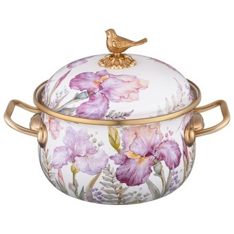 Кастрюля эмалированная lefard с крышкой, серия irises, 2,1л, диа.16см подходит для инд. плит Lefard (950-751) Кастрюля эмалированная lefard с крышкой, серия irises, 2,1л, диа.16см подходит для инд. плит Lefard (950-751)