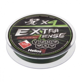 Шнур плетеный Helios Extrasense X4 PE 1.2/18LB 0,20мм 150м Green HS-ES-X4-1.2/18LB (76107) Шнур плетеный Helios Extrasense X4 PE 1.2/18LB 0,20мм 150м Green HS-ES-X4-1.2/18LB (76107)