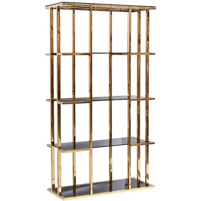 Стеллаж золотистый/темн.ст. 100*40*180см (TT-00001819) Стеллаж золотистый/темн.ст. 100*40*180см (TT-00001819)