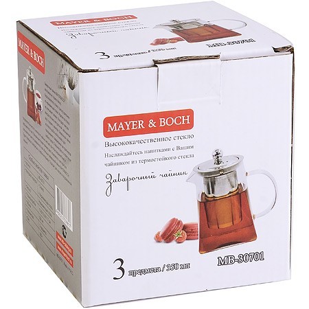 Чайник заварочный 350мл стекло Mayer&Boch (30701) Чайник заварочный 350мл стекло Mayer&Boch (30701)