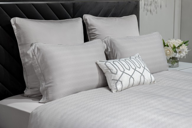 Комплект постельного белья Гарда, бамбук, серый, Двуспальный евро (200*220) (TT-00014566)