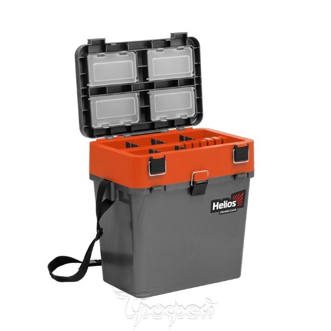 Ящик рыболовный зимний Helios двухсекционный 19л серый/оранжевый (HS-IB-19-GO) (70120) Ящик рыболовный зимний Helios двухсекционный 19л серый/оранжевый (HS-IB-19-GO) (70120)
