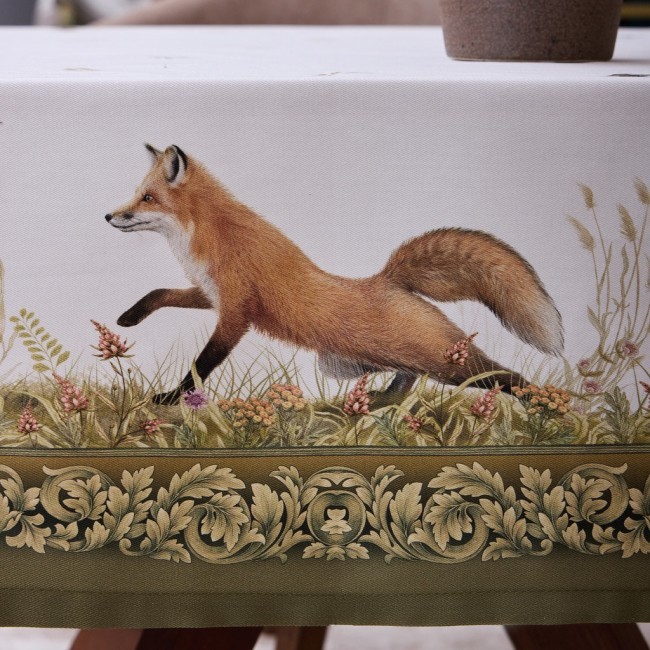 Скатерть "охота"110х140см ,100% хлопок,зеленый,твил, пропитка Lefard (850-751-20) Скатерть "охота"110х140см ,100% хлопок,зеленый,твил, пропитка Lefard (850-751-20)