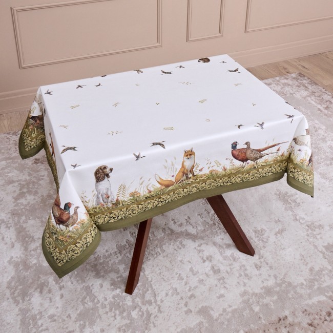 Скатерть "охота"110х140см ,100% хлопок,зеленый,твил, пропитка Lefard (850-751-20) Скатерть "охота"110х140см ,100% хлопок,зеленый,твил, пропитка Lefard (850-751-20)