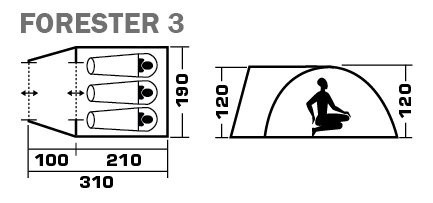 Палатка Jungle Camp Forester 3 (70855) (64534) Палатка Jungle Camp Forester 3 (70855) (64534)