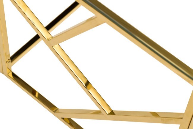Стол журнальный прозр.стекло/золото 50*50*50см (00003060)