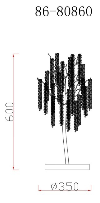 Лампа настольная 35*h60 см, металл цвет золото (TT-00015074)