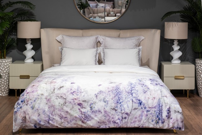 Комплект наволочек сатин вышивка Фиори,сиренево-белый, 50*70см (2шт) (TT-00015273)