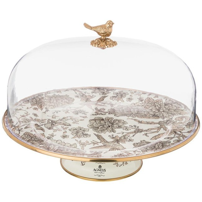 Тортовница agness с крышкой, серия royal garden диа.30см Agness (950-096)