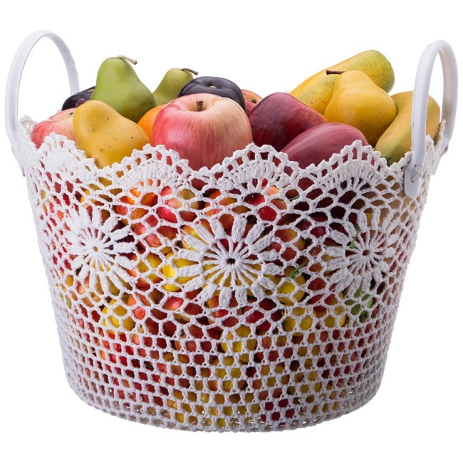 Корзинка белая с ручками диаметр=40 см,высота=34 см без упаковки Lefard (120-148) Корзинка белая с ручками диаметр=40 см,высота=34 см без упаковки Lefard (120-148)