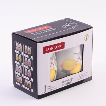 Набор для специй 3пр Лимонный праздник доломит LR (60173) Набор для специй 3пр Лимонный праздник доломит LR (60173)