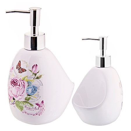 Дозатор для мыла 450мл Батерфляй доломит LR (26316)