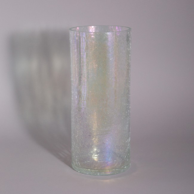 Ваза цилиндр "cracle  white" диаметр 14,6 см высота 35 см Muza (380-628)