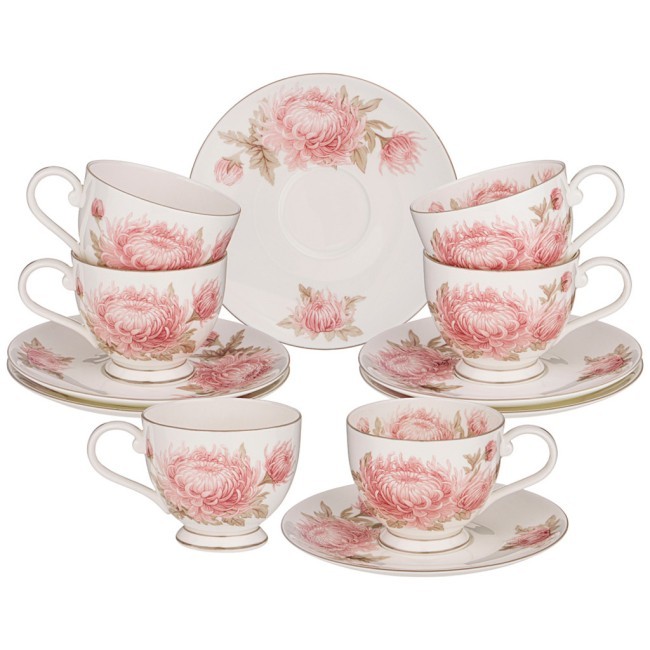 Чайный набор  lefard "астра" на 6 пер. 12 пр. 250 мл Lefard (264-999)