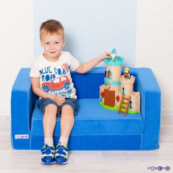 Раскладной игровой диванчик для мальчика, цв. Голубой (PCR316-06)