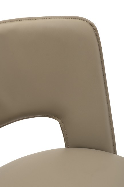 Стул барный экокожа бежевый+бронза 43*46*93см (TT-00013153)