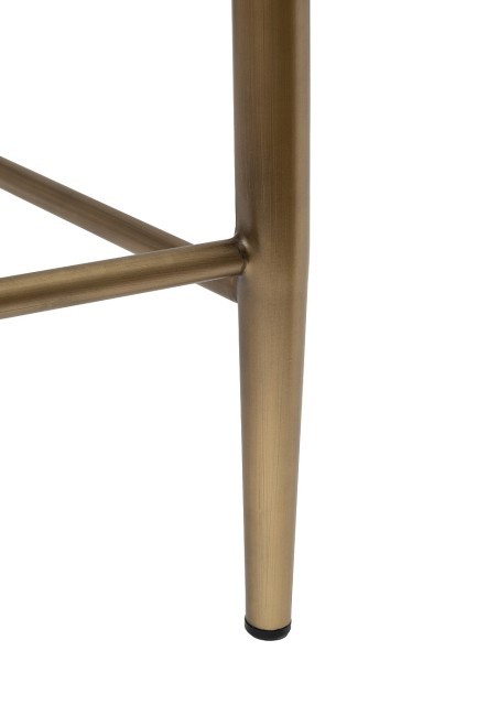 Стул барный экокожа бежевый+бронза 43*46*93см (TT-00013153)