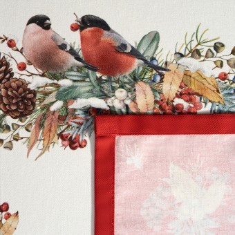 Скатерть "морозко.снегири" 110х140см ,красный, 100% хлопок,твил пропитка Lefard (850-745-20) Скатерть "морозко.снегири" 110х140см ,красный, 100% хлопок,твил пропитка Lefard (850-745-20)