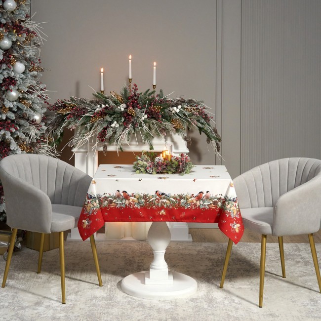 Скатерть "морозко.снегири" 110х140см ,красный, 100% хлопок,твил пропитка Lefard (850-745-20) Скатерть "морозко.снегири" 110х140см ,красный, 100% хлопок,твил пропитка Lefard (850-745-20)