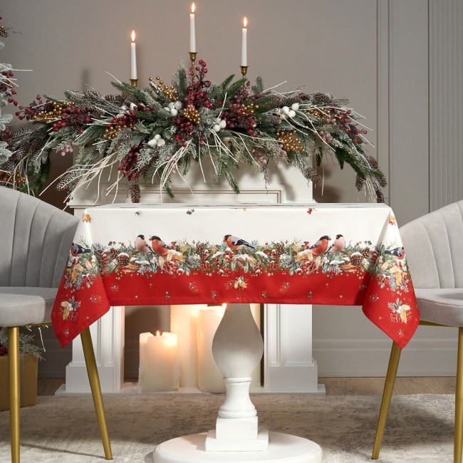 Скатерть "морозко.снегири" 110х140см ,красный, 100% хлопок,твил пропитка Lefard (850-745-20) Скатерть "морозко.снегири" 110х140см ,красный, 100% хлопок,твил пропитка Lefard (850-745-20)