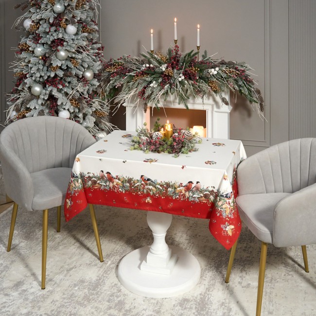 Скатерть "морозко.снегири" 110х140см ,красный, 100% хлопок,твил пропитка Lefard (850-745-20) Скатерть "морозко.снегири" 110х140см ,красный, 100% хлопок,твил пропитка Lefard (850-745-20)