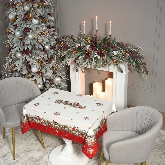 Скатерть "морозко.снегири" 110х140см ,красный, 100% хлопок,твил пропитка Lefard (850-745-20) Скатерть "морозко.снегири" 110х140см ,красный, 100% хлопок,твил пропитка Lefard (850-745-20)