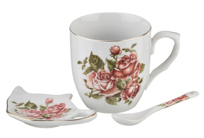 Чайный набор на 4 персоны 12 пр. на метал.подставке 250 мл. Lefard (69-2224)