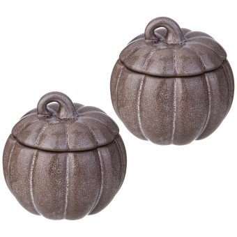 Набор горшочков для запекания с крышкой "тыква" из 2-х шт. по 250 мл Agness (490-473)