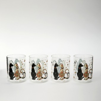 Набор стаканов "парижские коты" из 4-х шт. 360 мл Lefard (887-285)