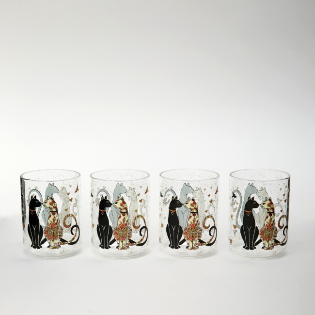 Набор стаканов "парижские коты" из 4-х шт. 360 мл Lefard (887-285)