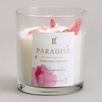 Свеча ароматизированная в стакане "paradise" magnolia 8*9 см мал.= 9шт. Lefard (605-105)