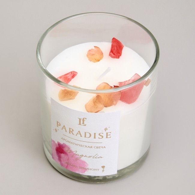 Свеча ароматизированная в стакане "paradise" magnolia 8*9 см мал.= 9шт. Lefard (605-105)