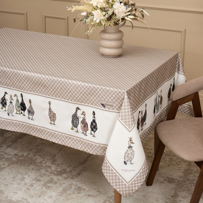 Скатерть "family farm" 160х220см , 100% хлопок, клетка , твил, пропитка Lefard (850-748-21)