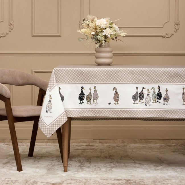 Скатерть "family farm" 160х220см , 100% хлопок, клетка , твил, пропитка Lefard (850-748-21)