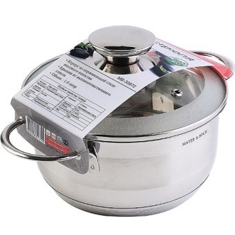 Кастрюля с крышкой 1,4 л 16см нерж/ст Mayer&Boch (30972) Кастрюля с крышкой 1,4 л 16см нерж/ст Mayer&Boch (30972)
