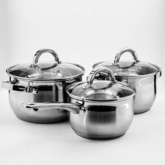 Набор посуды 6пр 2,9л/3,9л/ковш 2,1л нерж/сталь (2127-1)