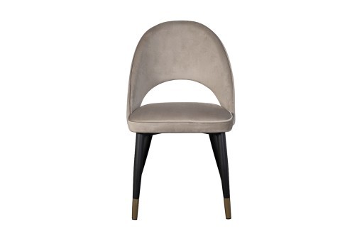 Стул велюр серо-бежевый 51*56*84см, наконечники мат.золото (TT-00013558)