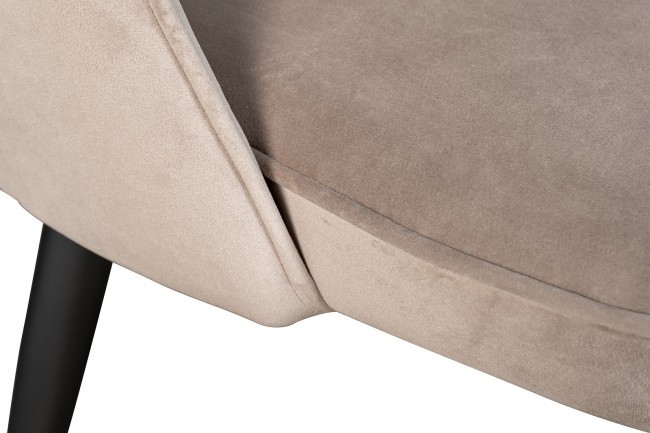 Стул велюр серо-бежевый 51*56*84см, наконечники мат.золото (TT-00013558)