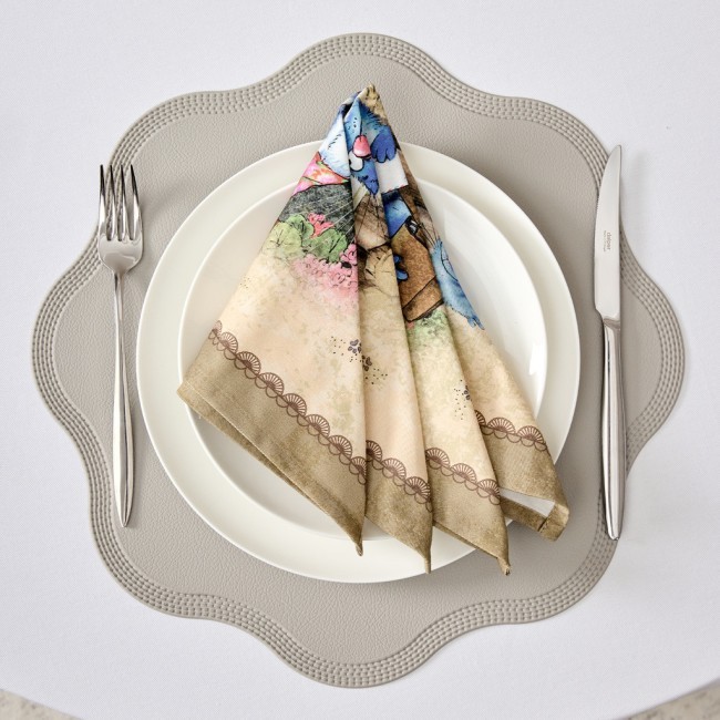 Набор салфеток из 2-х шт  "синие коты. любовь моя",40х40см, 100% хлопок,твил, беж Lefard (850-719-81)