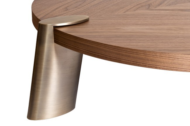 Стол журнальный св.орех Kong d138*33см,столешница d120 (TT-00006665)