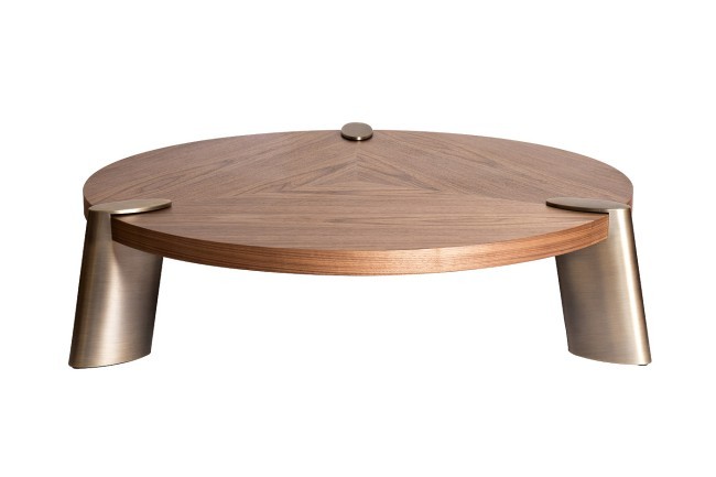 Стол журнальный св.орех Kong d138*33см,столешница d120 (TT-00006665)