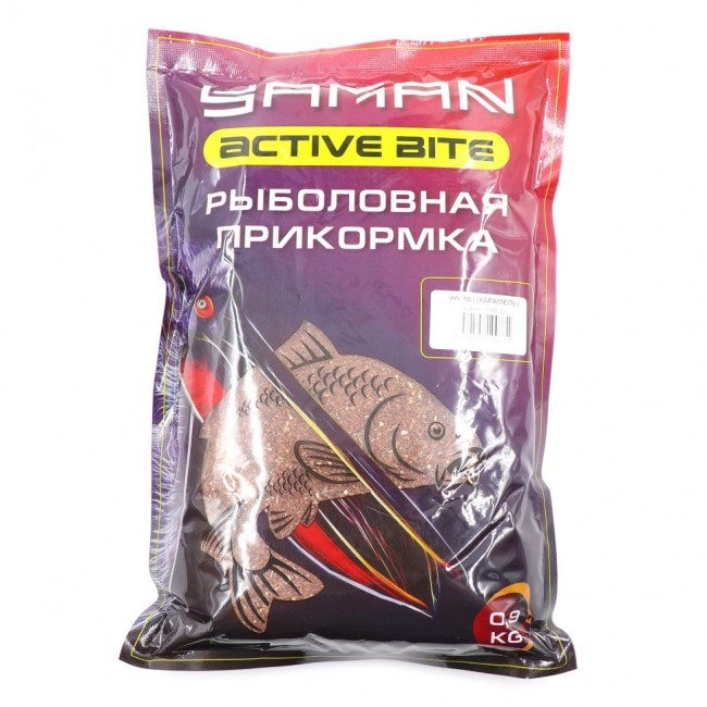 Прикормка Yaman Active Bite Плотва (карамель), цв. коричневый, 900 г Y-AB-10 (87508)