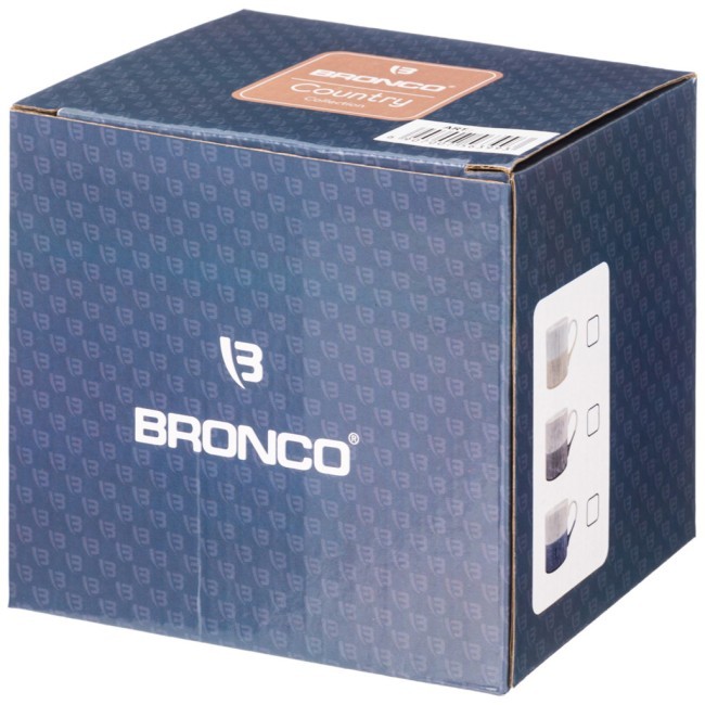 Кружка бело-синяя 530 мл Bronco (756-400)
