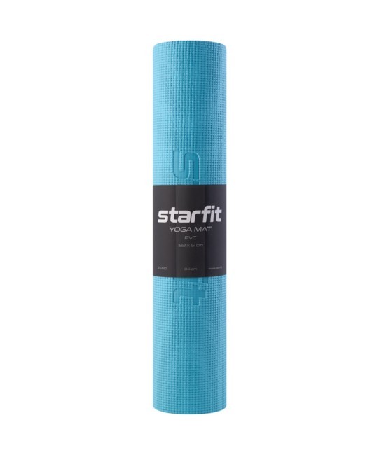 Коврик для йоги и фитнеса STARFIT FM-101, PVC, 183x61x0,6 см, синий пастель (2104796) Коврик для йоги и фитнеса STARFIT FM-101, PVC, 183x61x0,6 см, синий пастель (2104796)