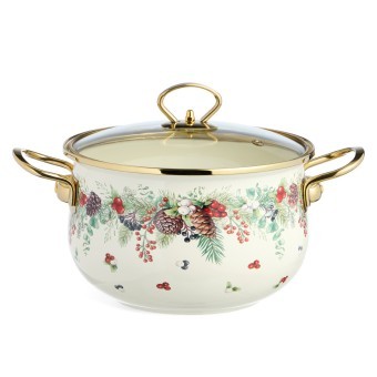 Кастрюля эмалированная agness со стеклянной крышкой серия "celebration", 3.6 л, 22*13 см Agness (943-085) Кастрюля эмалированная agness со стеклянной крышкой серия "celebration", 3.6 л, 22*13 см Agness (943-085)