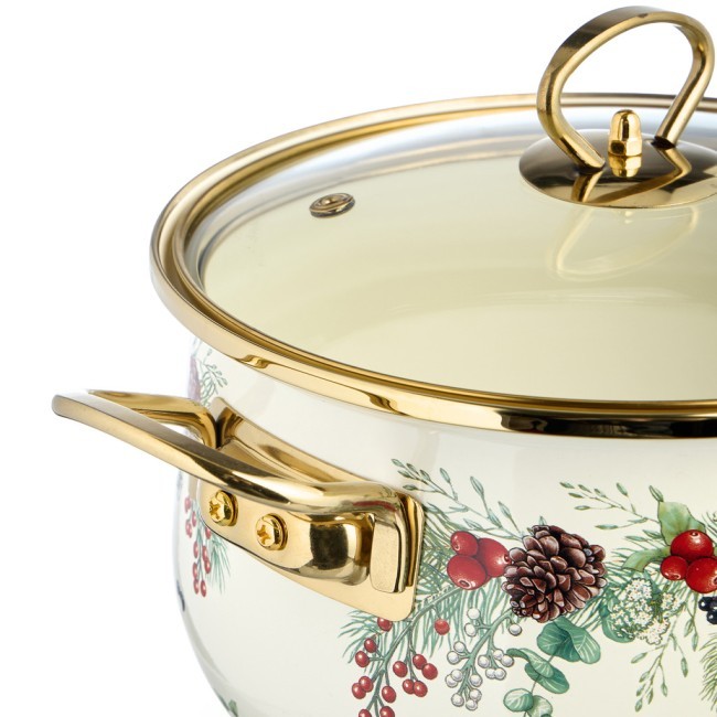 Кастрюля эмалированная agness со стеклянной крышкой серия "celebration", 3.6 л, 22*13 см Agness (943-085) Кастрюля эмалированная agness со стеклянной крышкой серия "celebration", 3.6 л, 22*13 см Agness (943-085)