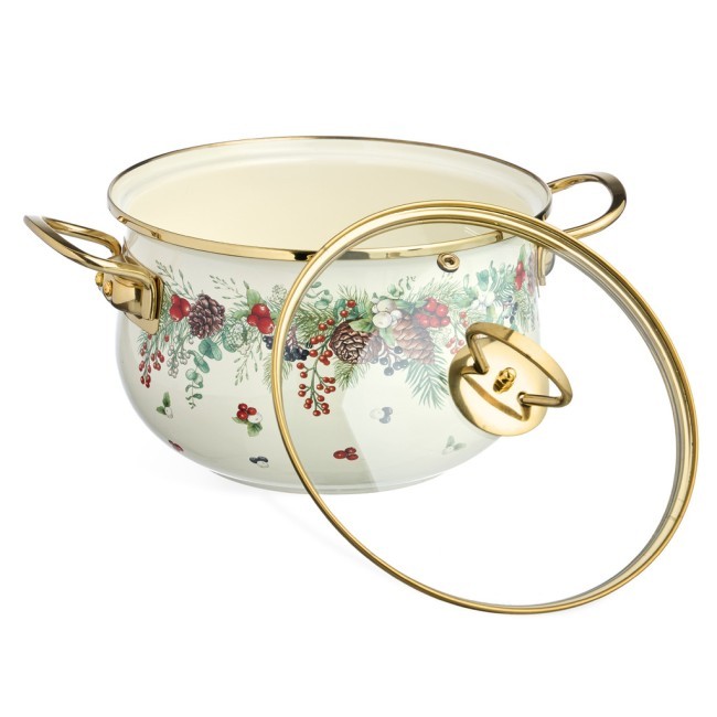 Кастрюля эмалированная agness со стеклянной крышкой серия "celebration", 3.6 л, 22*13 см Agness (943-085) Кастрюля эмалированная agness со стеклянной крышкой серия "celebration", 3.6 л, 22*13 см Agness (943-085)